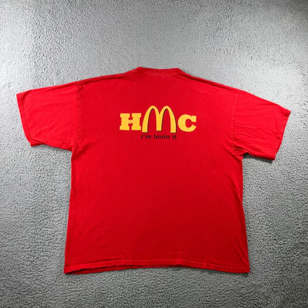 Gildan McDonald's T-Shirt Mens 2XL Red McHMC 2010 Graphic Short Sleeve Tee